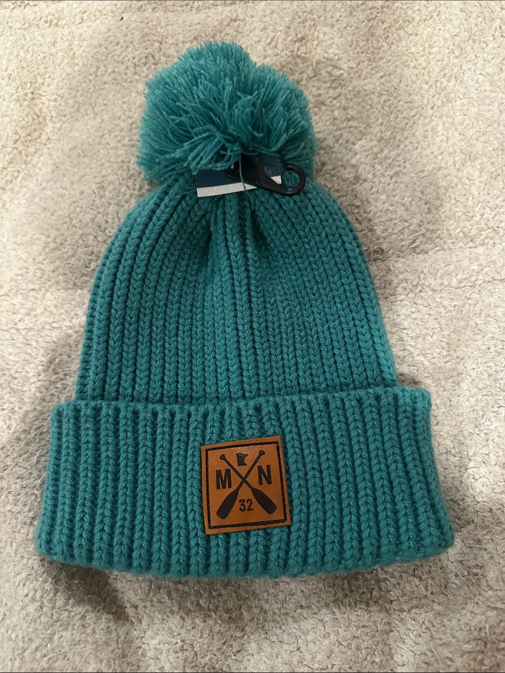 Pom Pom Beanie - Teal